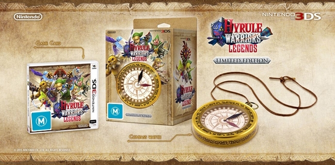 contenido Hyrule Warriors Legends edición limitada brújula